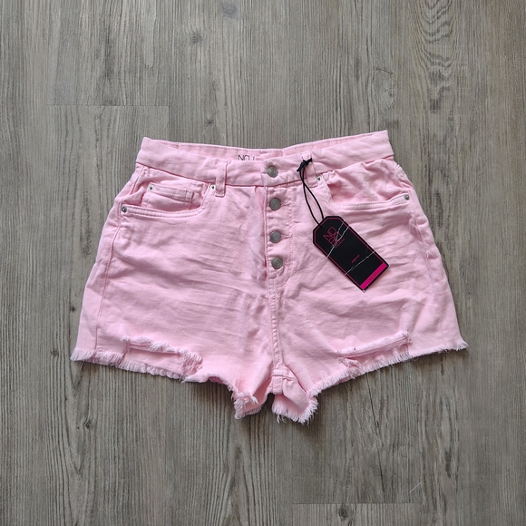 Pink Denim Women Shorts - Picture 2 of 9